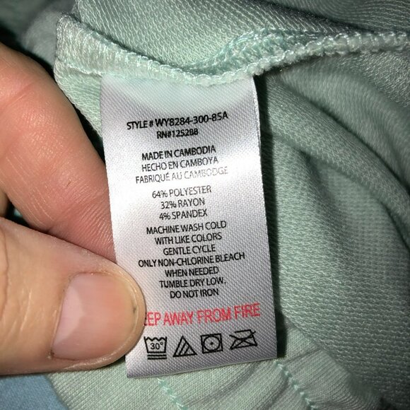 Life Is Good Womens XL Mint Green Sleep Polyester Rayon Shorts Shortie Pajamas - Picture 7 of 8